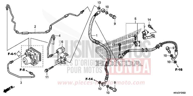 TUYAUTERIE FREIN ARRIERE (FES125A) von S-wing ABS PEARL NIGHTSTAR BLACK (NHA84) von 2012